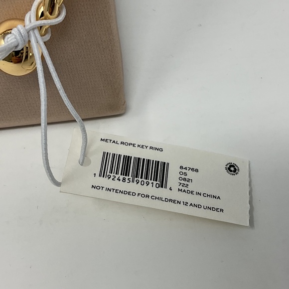 NWT Tory Burch Gold Tone Metal Rope Key Ring - Picture 7 of 8